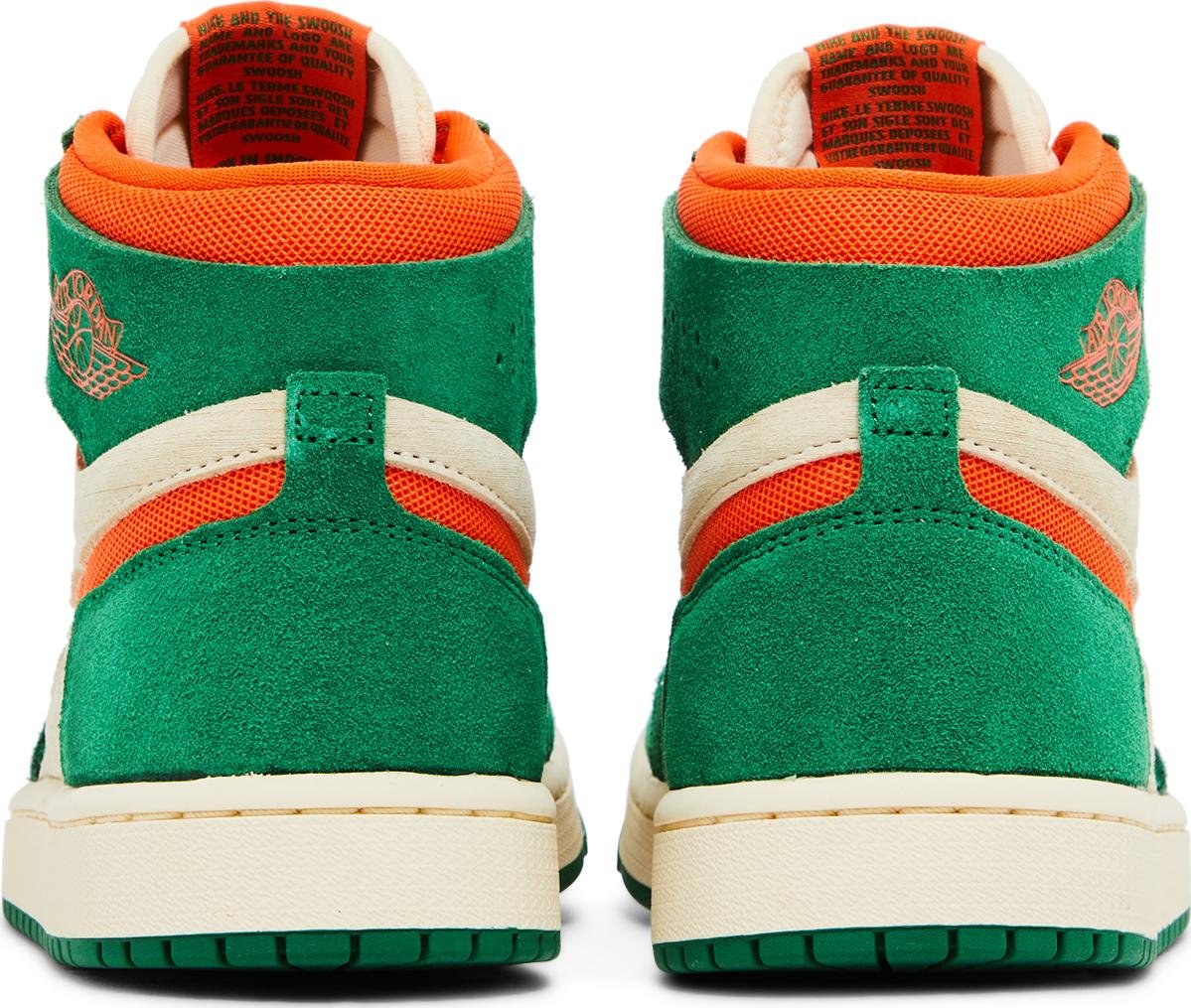Air Jordan Women's Retro 1 High Zoom Air Cmft 2 'Pine Green Orange' Sneakers