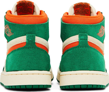 Air Jordan Women's Retro 1 High Zoom Air Cmft 2 'Pine Green Orange' Sneakers