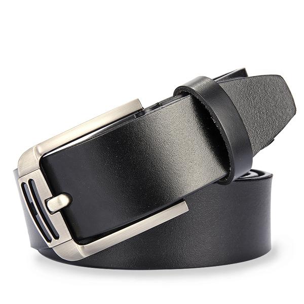 Men’s Luxury Genuine Leather Belt | Premium High-Quality Designer Dress Belt | Classic Formal Cowhide Leather Waistband | Men's Executive Business Belt with Polished Buckle