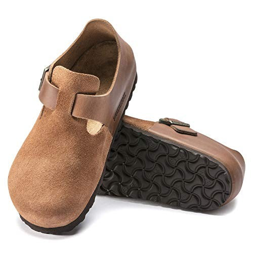 Birkenstock London Oiled Leather/Suede Leather Pecan