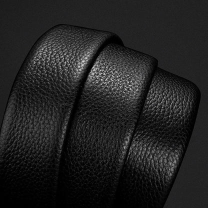 Men’s Classic Leather Belt | High-Sense Professional Executive Waistband | Trendy Minimalist Sleek Dress Belt | Luxury-Label Statuesque Radiant Accessory | 2026 High-Fashion Emerald-Luxe Essential