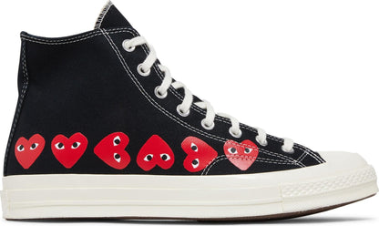 Converse Men's Chuck Taylor All Star 70 Hi 'Comme Des Garcons Play Multi-Heart Black' Sneakers
