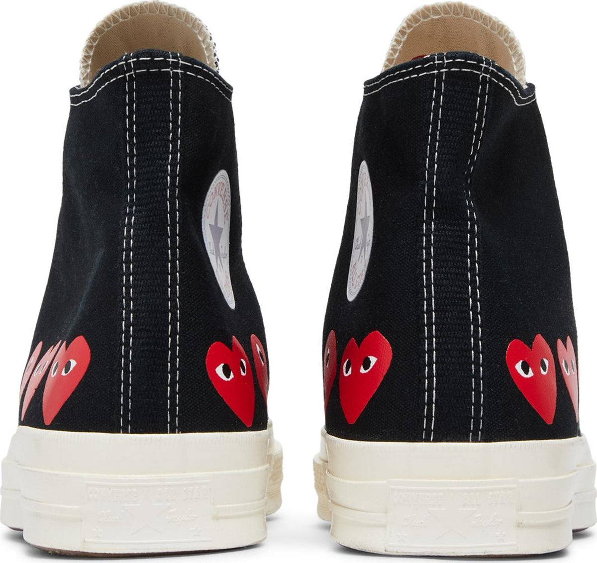 Converse Men's Chuck Taylor All Star 70 Hi 'Comme Des Garcons Play Multi-Heart Black' Sneakers
