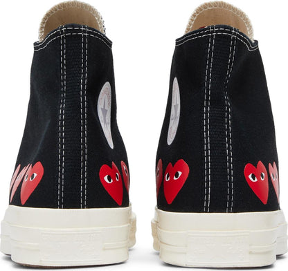 Converse Men's Chuck Taylor All Star 70 Hi 'Comme Des Garcons Play Multi-Heart Black' Sneakers