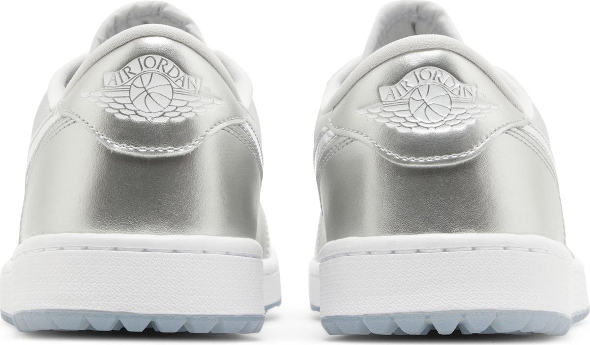 Air Jordan Men's Retro 1 Low Golf 'Gift Giving Pack' - Metallic Silver/Metallic Silver/Photon Dust/White Sneakers