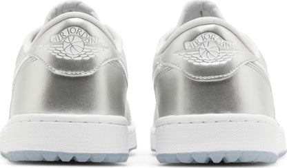 Air Jordan Men's Retro 1 Low Golf 'Gift Giving Pack' - Metallic Silver/Metallic Silver/Photon Dust/White Sneakers