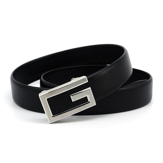Men’s Stainless Steel Automatic Buckle Belt | High-Sense Ratchet Belt for Men | Trendy No-Hole Leather-Style Waistband | Luxury Minimalist Automatic Slide Belt | 2026 High-Fashion Executive Dress Belt