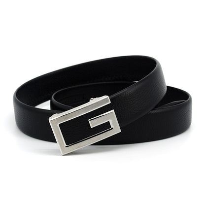 Men’s Stainless Steel Automatic Buckle Belt | High-Sense Ratchet Belt for Men | Trendy No-Hole Leather-Style Waistband | Luxury Minimalist Automatic Slide Belt | 2026 High-Fashion Executive Dress Belt