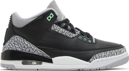 Air Jordan Men's Retro 3 "Green Glow" Sneakers