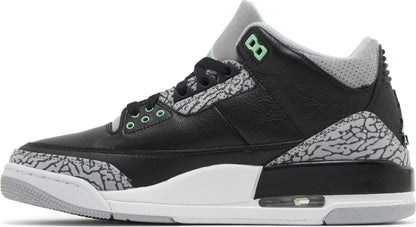Air Jordan Men's Retro 3 "Green Glow" Sneakers