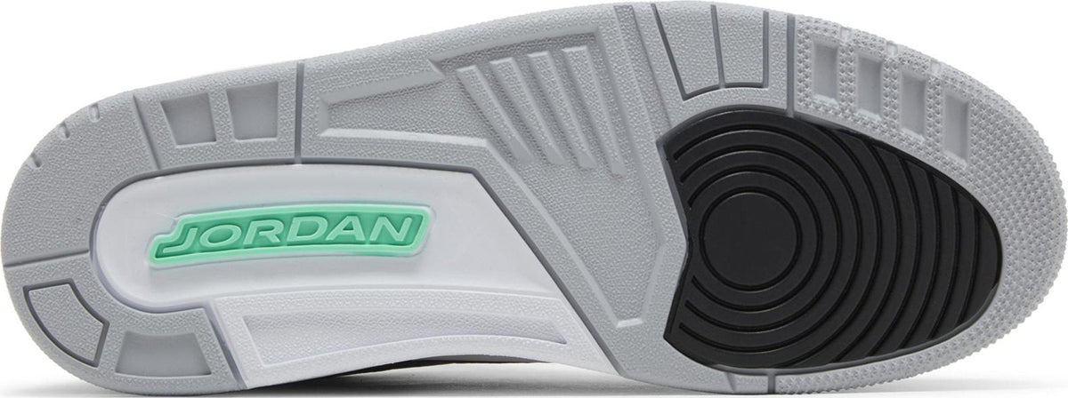 Air Jordan Men's Retro 3 "Green Glow" Sneakers