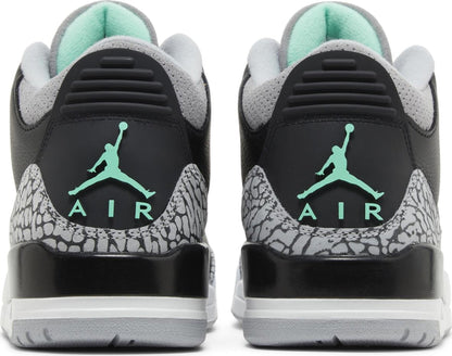 Air Jordan Men's Retro 3 "Green Glow" Sneakers