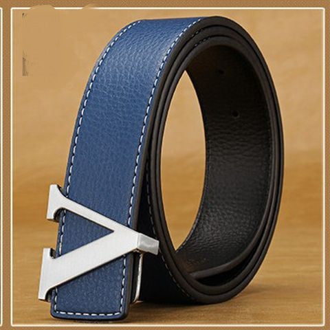 Men’s Personalized Leather Letter Belt | Initial Buckle Designer Style Belt for Men | Luxury Alphabet Motif Leather Waistband | Trendy Custom Letter Fashion Belt
