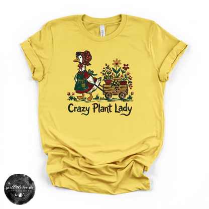 Crazy Garden Lady Goose Tee | Spring Graphic T-Shirt