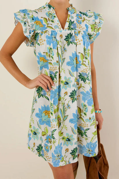 Threaded Pear Giuliana Sleeve Shift Mini Dress