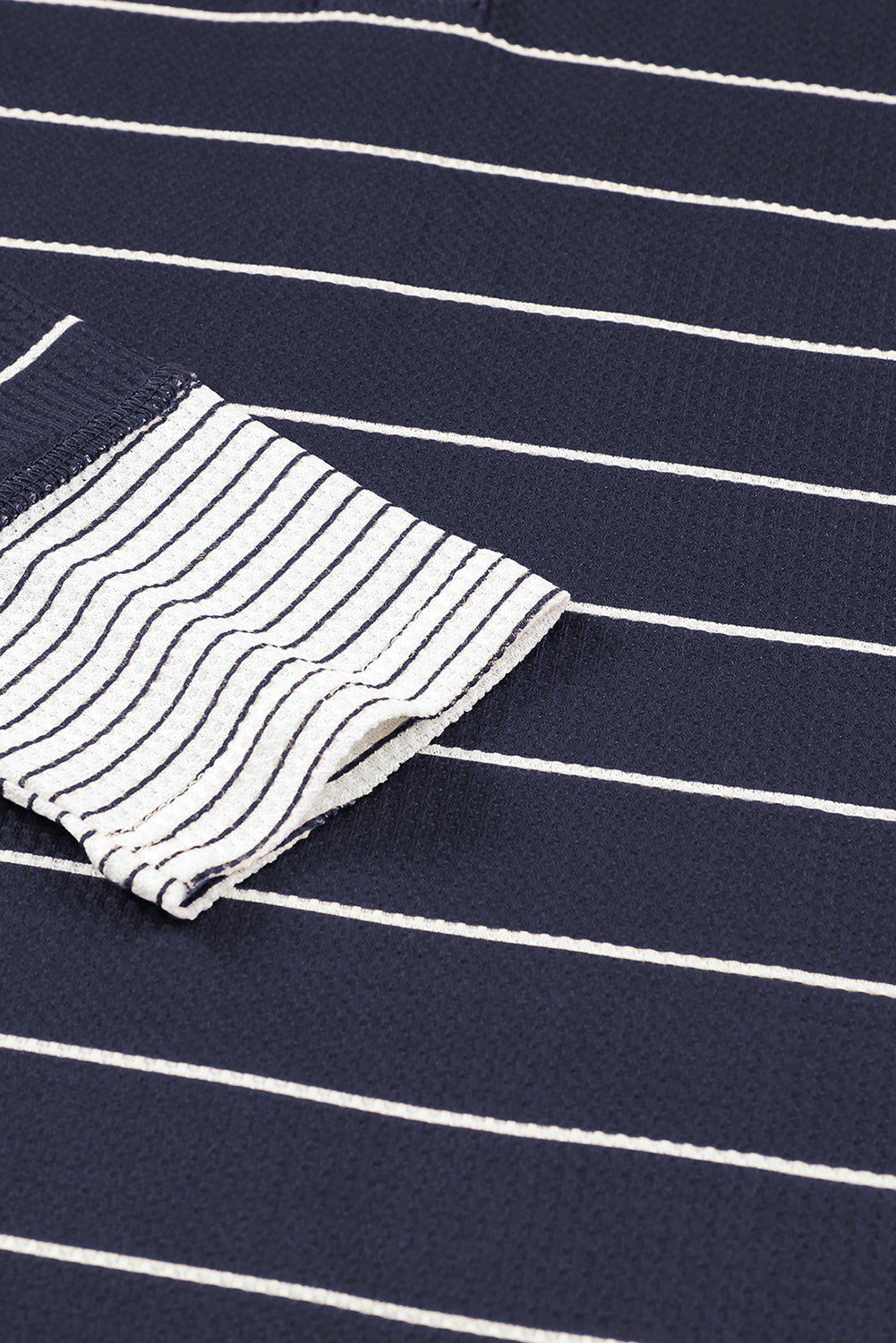 Threaded Pear Simone Henley Waffle Knit Top