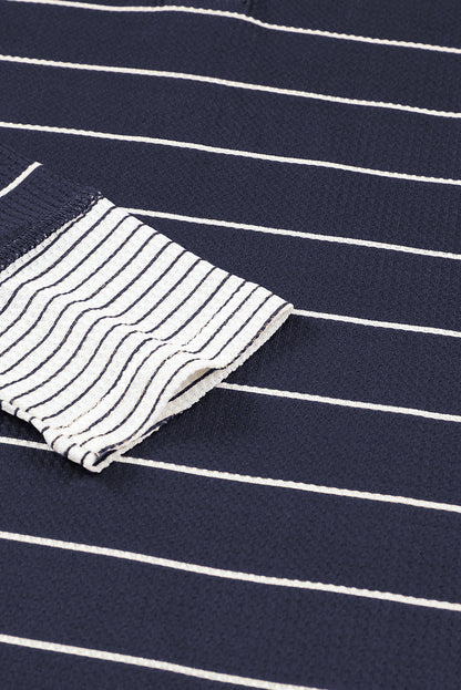 Threaded Pear Simone Henley Waffle Knit Top