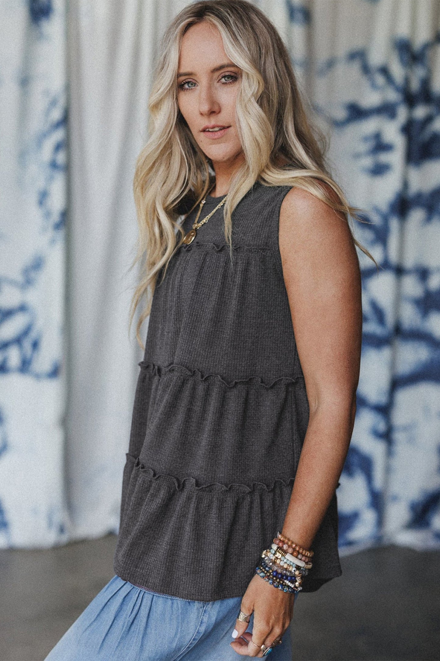 Threaded Pear Macie a Line Tank Top
