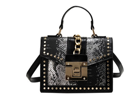 Women’s Fashion Alligator Pattern Shoulder Bag | High-Sense Faux Leather Underarm Bag | Trendy Minimalist Crocodile Texture Handbag | Luxury-Label Statuesque Daily Carry | 2026 High-Fashion Radiant Urban Essential