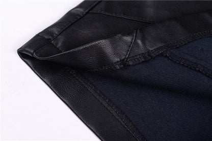 Women’s Fashion Slim High Waist PU Leather Skirt | Bodycon Mini Pencil Skirt | High-Sense Faux Leather Party Skirt | Chic Sophisticated Streetwear Leather Skirt