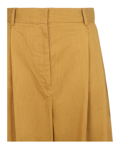 Ferragamo Pleated Wide-Leg Trousers