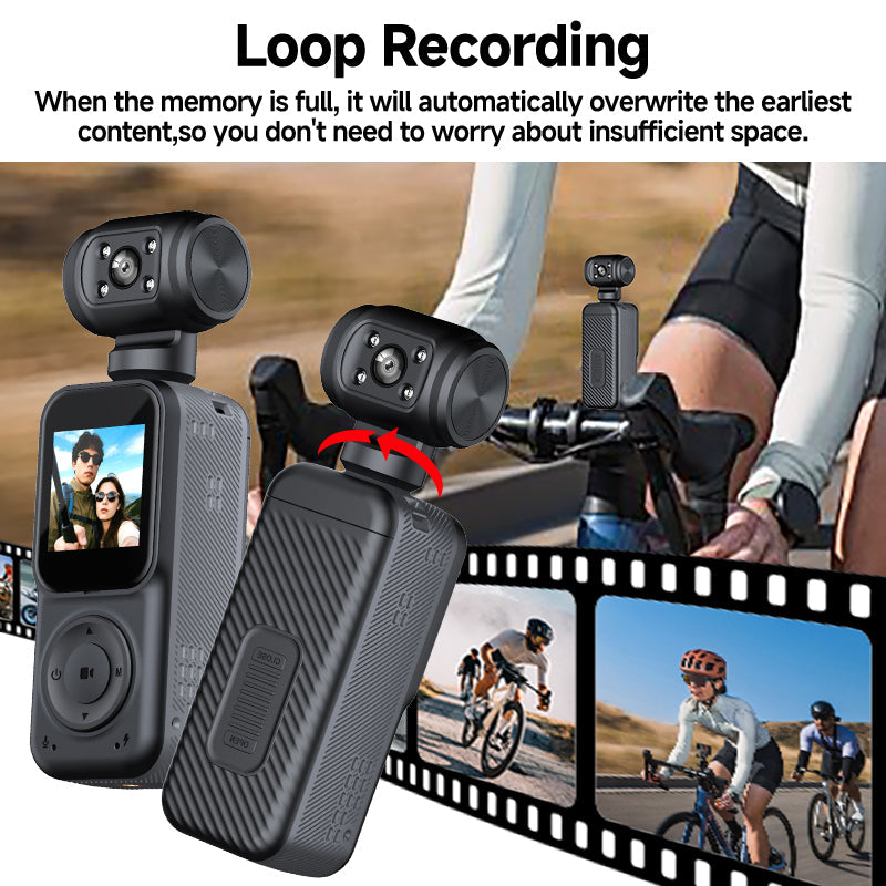 Panoramic Sports Camera Handheld DV Outdoor 4K Dual Lens Cycling Recorder