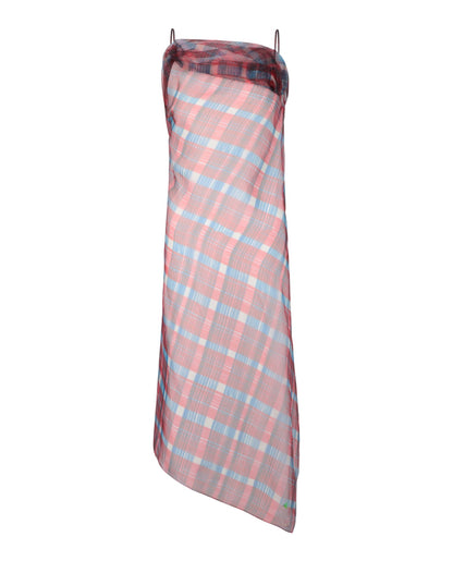 Ferragamo Plaid Asymmetrical Dress