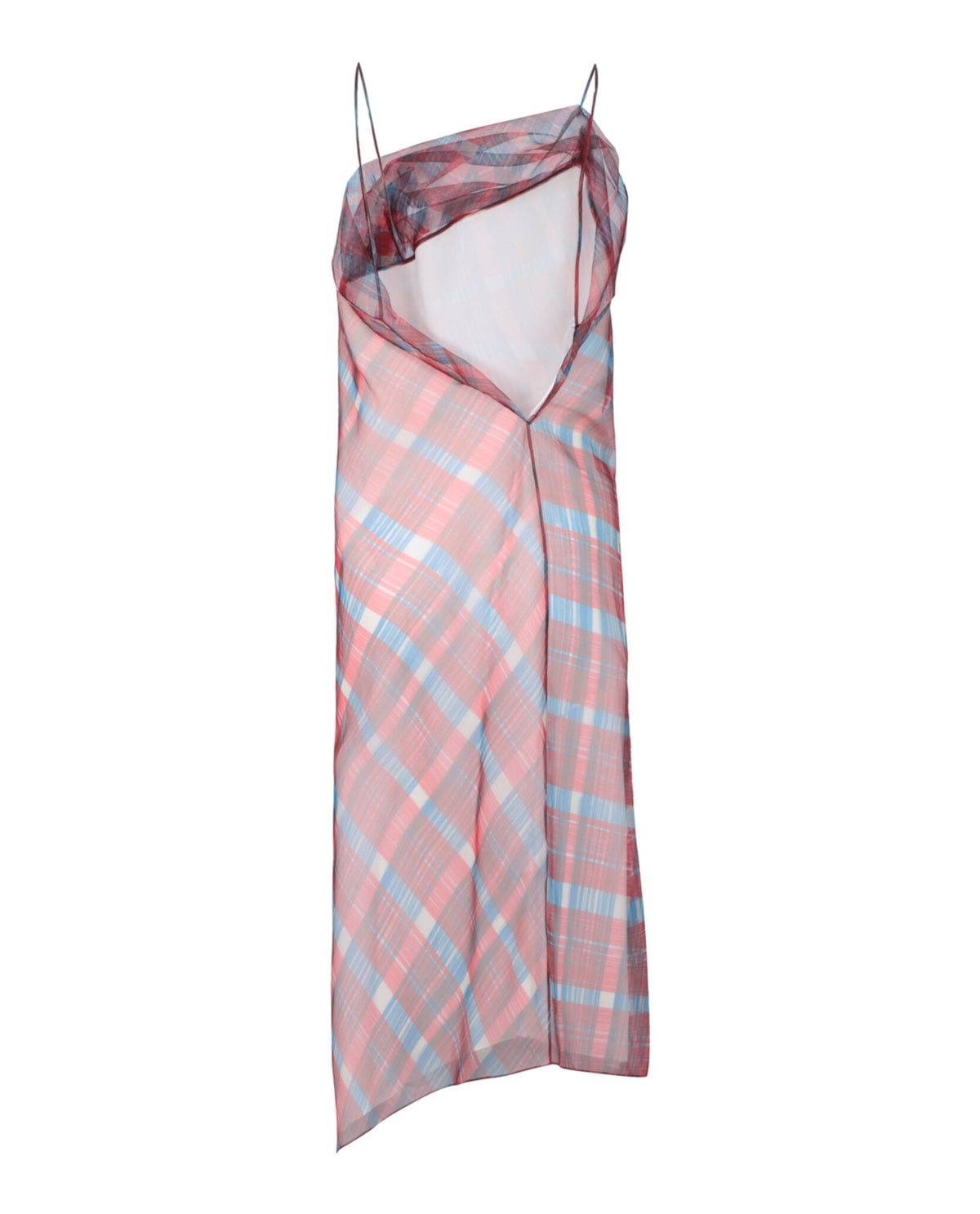 Ferragamo Plaid Asymmetrical Dress