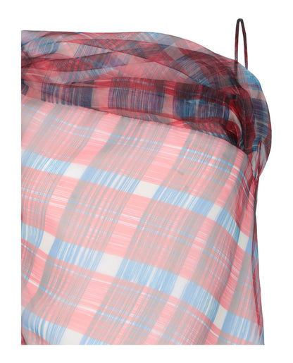 Ferragamo Plaid Asymmetrical Dress