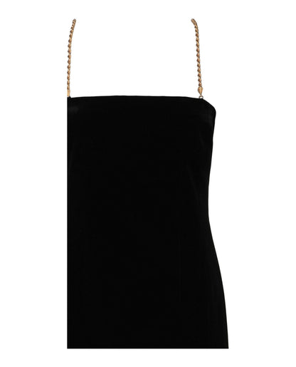 Ferragamo Midi Tube Dress With Twisted Chain Straps