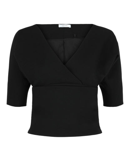 Ferragamo Layered Wool-Blend Blouse