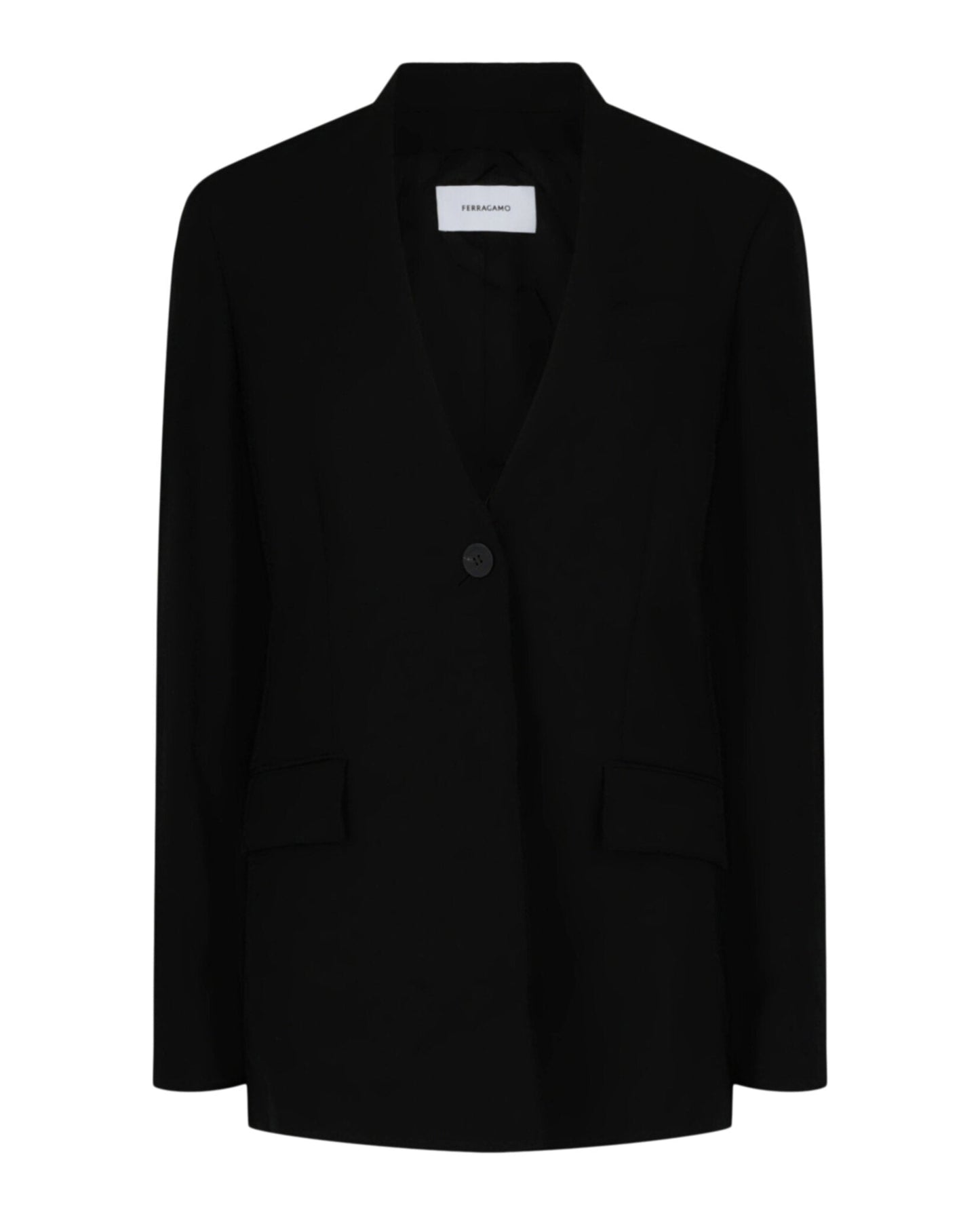 Ferragamo Single-Breasted Wool Blazer