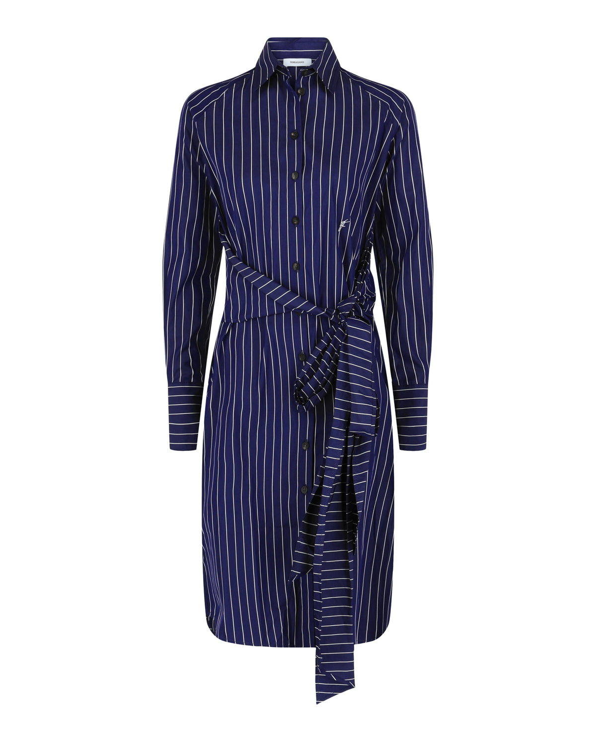 Ferragamo Pinstriped Shirt Dress
