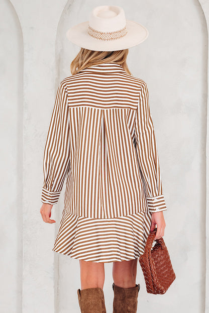 Threaded Pear Yamileth Shirt Mini Dress Long Sleeve Top