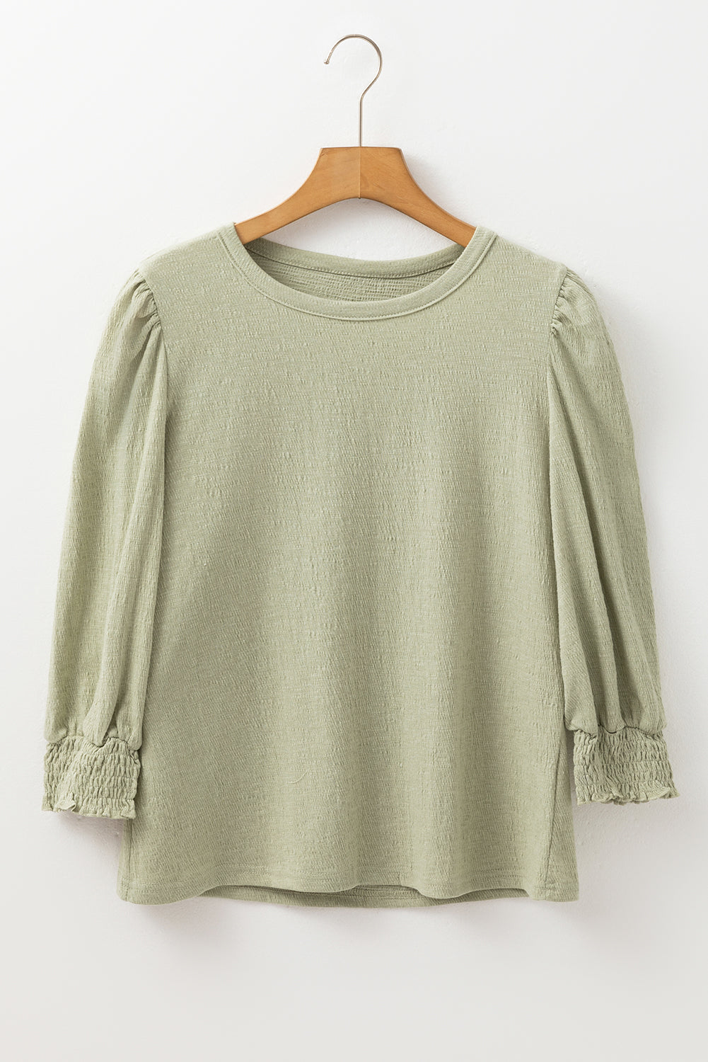 Threaded Pear Adelynn Textured Half Sleeve Blouse