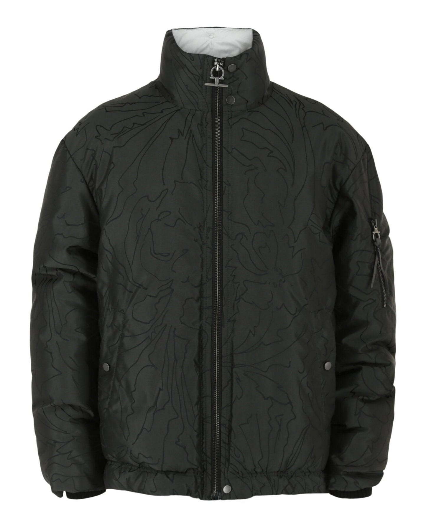 Ferragamo Abstract Print Quilted Jacket
