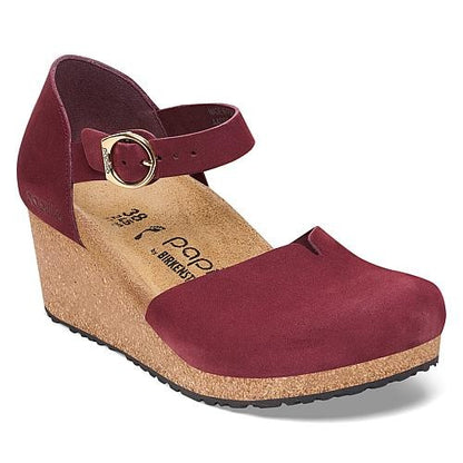 Birkenstock Mary Ring Buckle Nubuk Leather Wedge Narrow
