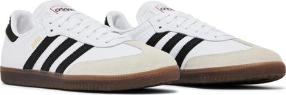adidas Men's Samba Indoor 'Cloud White Core Black Vivid Red' Sneakers