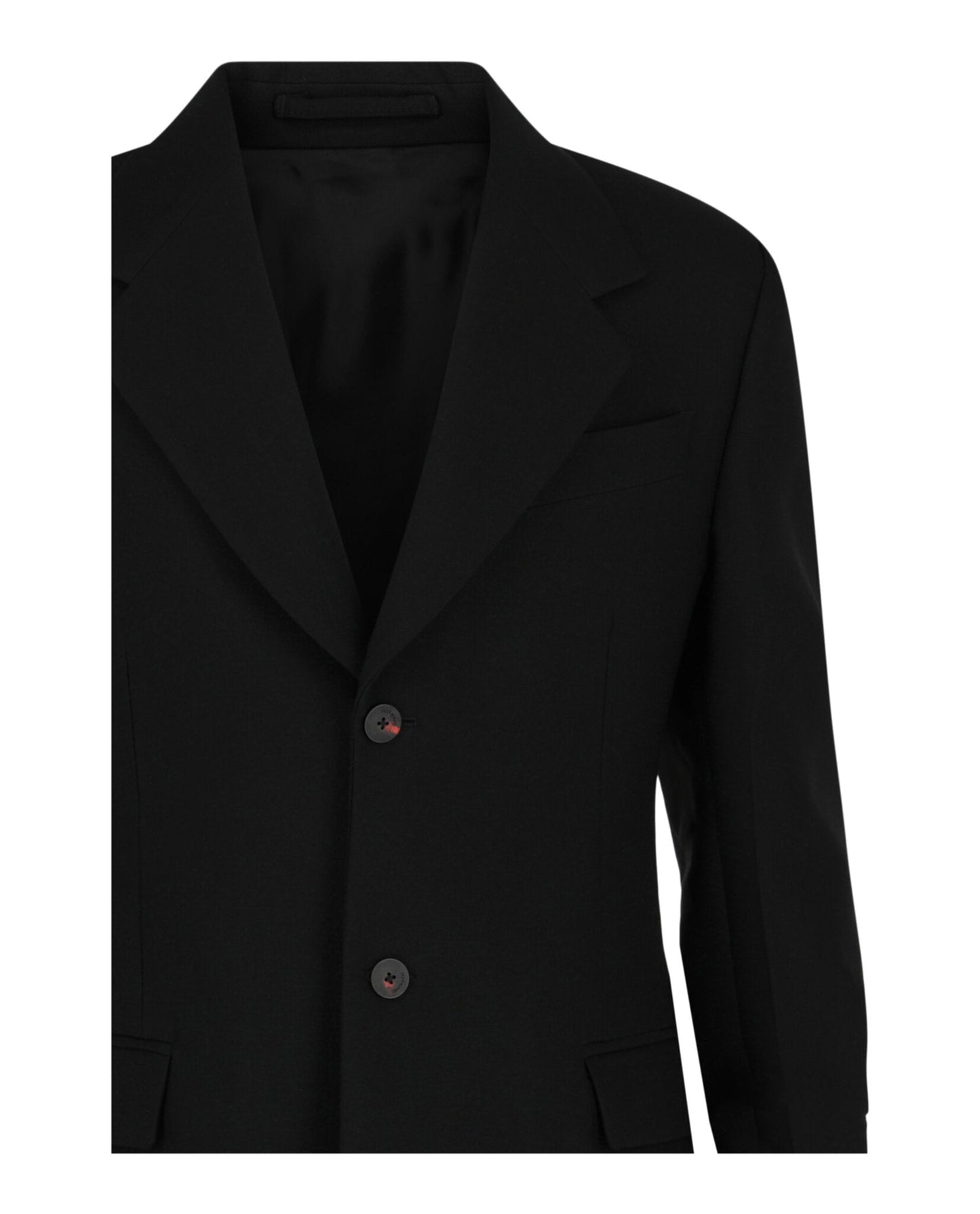 Ferragamo Notched Lapel Wool Blazer
