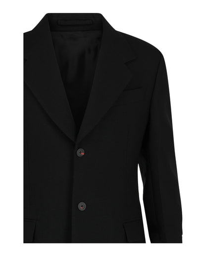 Ferragamo Notched Lapel Wool Blazer