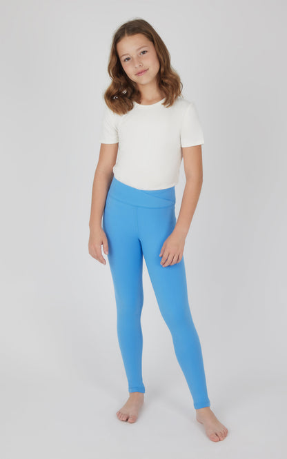 90 Degree by Reflex Girls 2 PK Lux Crossover Legging + 6" Bike Short