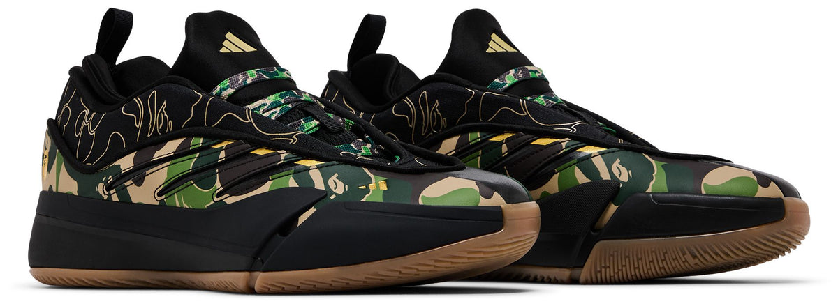 adidas Men's Dame 9 'Bape Black Green' Sneakers