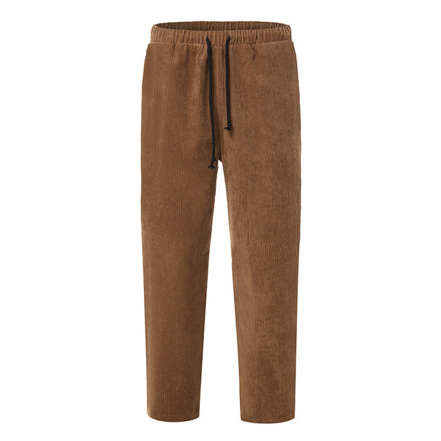 Men’s Winter Corduroy Joggers | Streetwear Relaxed Fit Cargo Pants | Elegant Thick Corduroy Sweatpants for Men | Modern Elastic Waist Winter Trousers | 2026 High-Fashion Urban Corduroy Bottoms