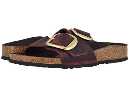 Birkenstock Unisex Madrid Big Buckle Waxy Leather Zinfandel
