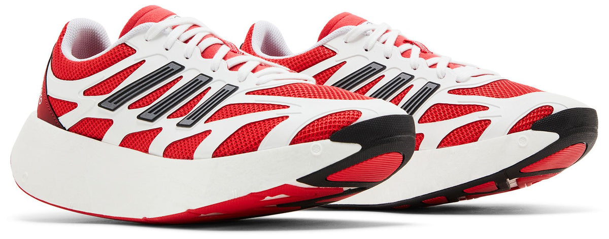 adidas Men's Adizero Aruku 'White/ Pure Ruby' Sneakers