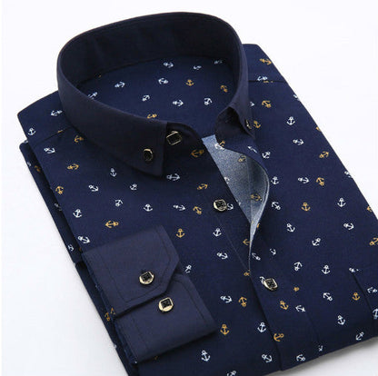 Men's Premium Floral Print Dress Shirt | Slim Fit Long Sleeve Flower Patterned Shirt | Stylish Hawaiian Vibe Casual Shirt for Men