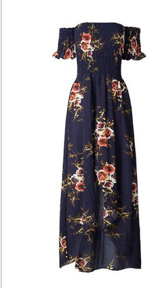 Women’s Boho Style Off-Shoulder Long Dress | High-Sense Beach Summer Gown | Trendy Minimalist Tropical Silhouette Dress | Luxury-Label Statuesque Resort Wear | 2026 High-Fashion Radiant Vacation Essential