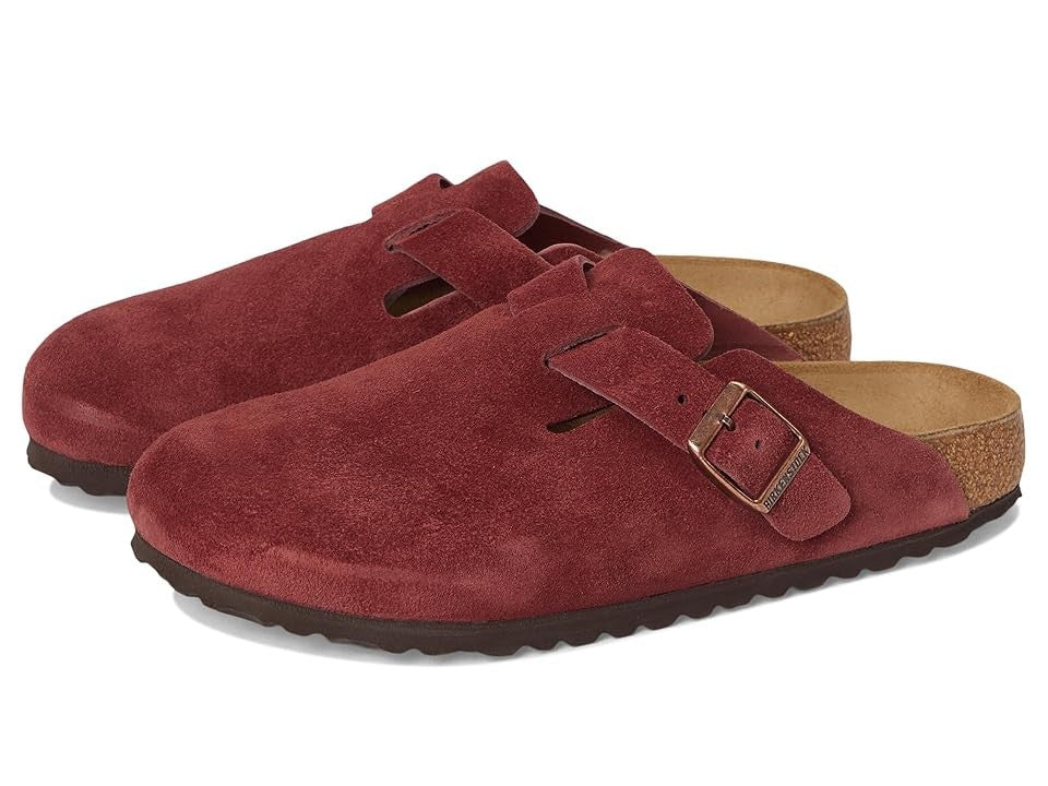 Birkenstock Boston Shearling Suede Leather Clogs