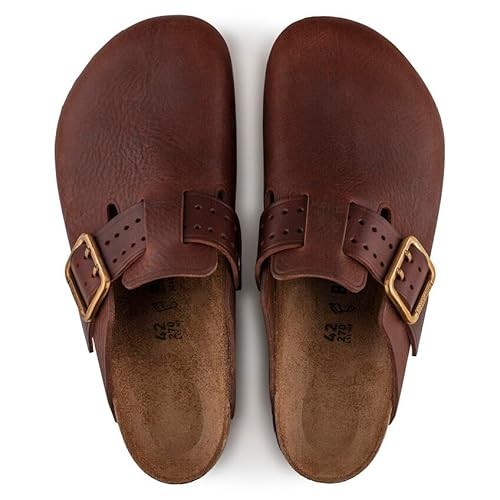 Birkenstock Unisex Boston Bold Gap Natural Leather Roast