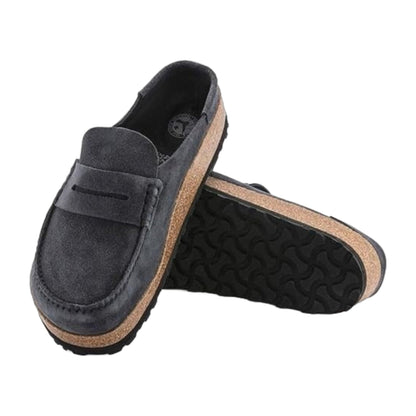 Birkenstock Unisex Naples Suede Leather Rubber Midnight